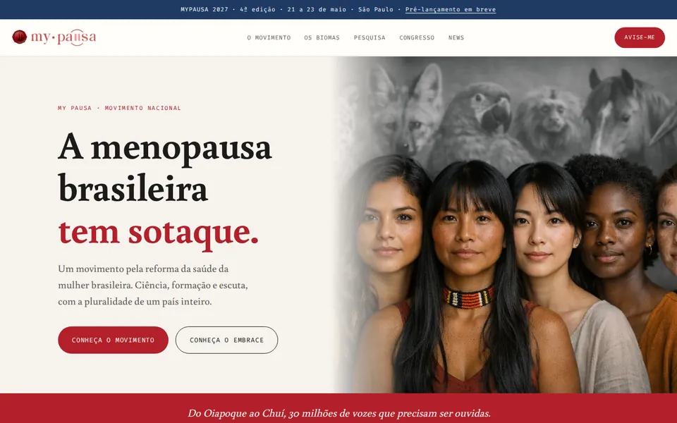 Landing page de Saúde da mulher